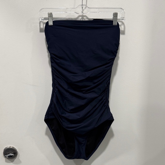J. Crew Long-torso ruched bandeau one-piece - Picture 5 of 10